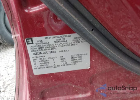 2010 Buick Enclave 1Xl from USA, damaged, VIN 5GALVBED6AJ154862